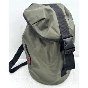 Vintage Hugo Boss Large Military Green Nylon Backpack Crossbody Bag Carryall